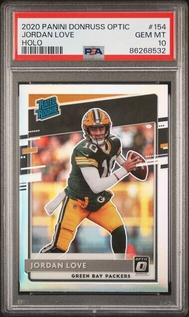 Jordan Love Rated Rookie Holo PSA 10 RC 2020 Donruss Optic