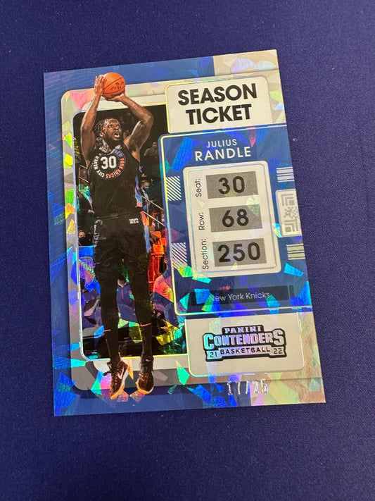 Julius Randle Cracked Ice Season Ticket /25 2021-22 Contenders