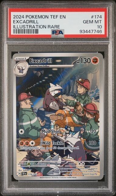 Excadrill Illustration Rare PSA 10 2024 Pokemon Temporal Forces