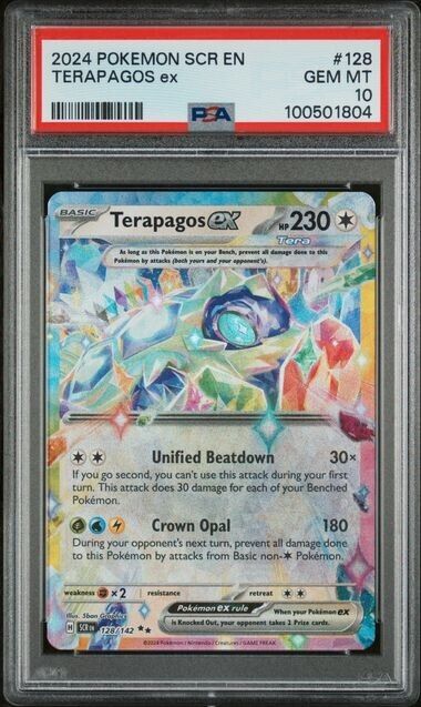 Terapagos ex PSA 10 128/142 PSA 10 Pokemon Stellar Crown