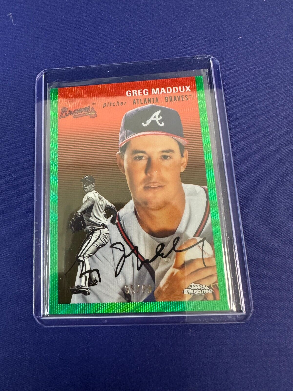 Greg Maddux Green Wave /99 2023 Topps Chrome Platinum Anniversary