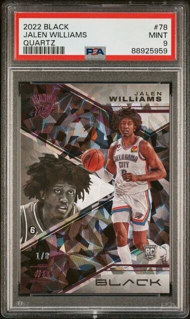 Jalen Williams Quartz 1/8 PSA 9 POP 1 RC 2022-23 Panini Black