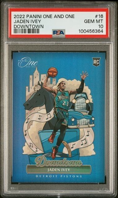 Jaden Ivey Downtown PSA 10 RC 2022-23 Panini One and One