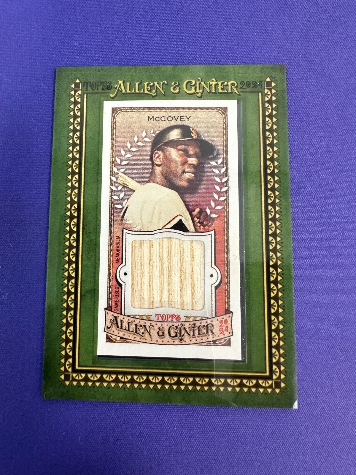 Willey McCovey Mini Framed Bat Relic 2024 Allen & Ginter