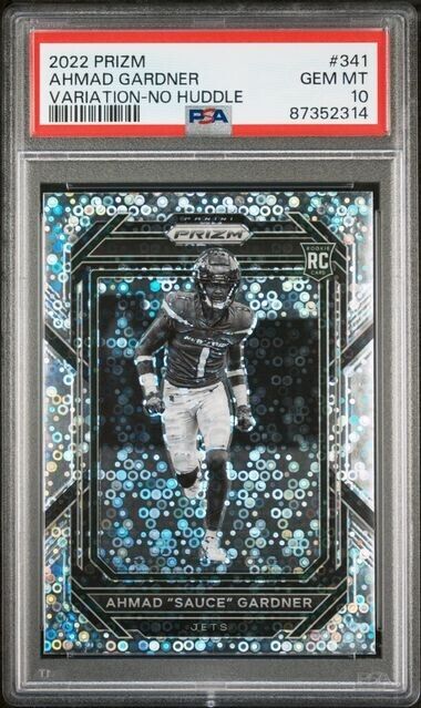 Ahmad "Sauce" Gardner PSA 10 RC Disco Variation 2022 Prizm