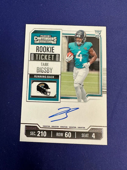 Tank Bigsby Rookie Ticket On-Card AUTO 2023 Contenders