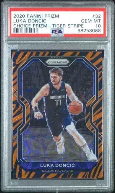 Luka Doncic Tiger Stripe Choice Prizm PSA 10 2020-21 Prizm