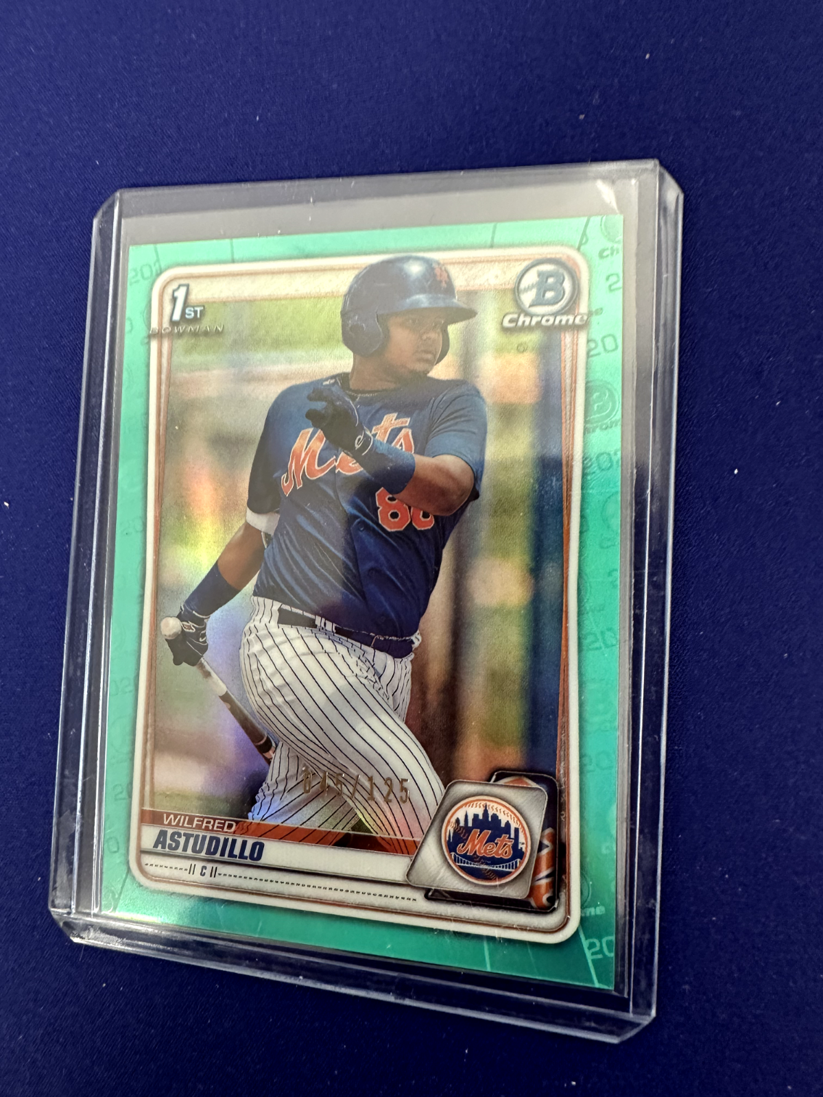 Wilfred Astudillo 1st Bowman Aqua /125 RC 2020 Bowman Chrome