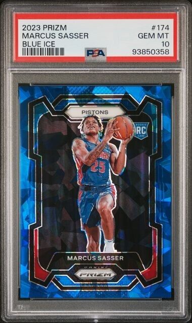 Marcus Sasser Blue Ice /125 PSA 10 2023-24 Prizm