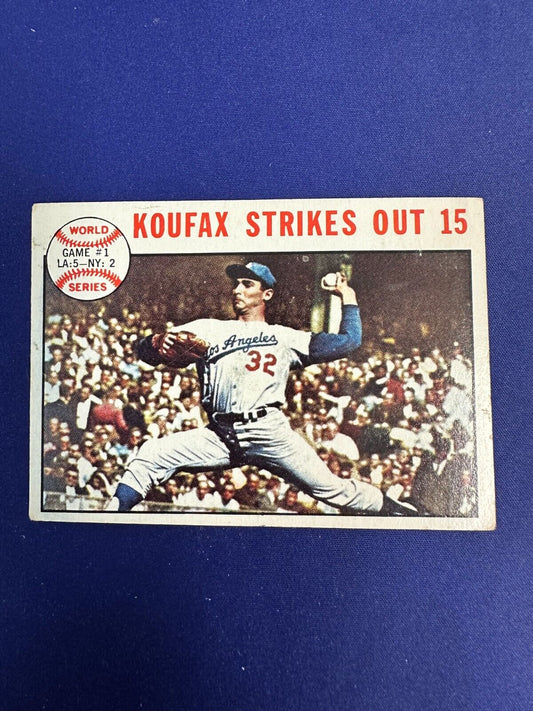 Koufax Strikes Out 15 *VG* 1964 Topps