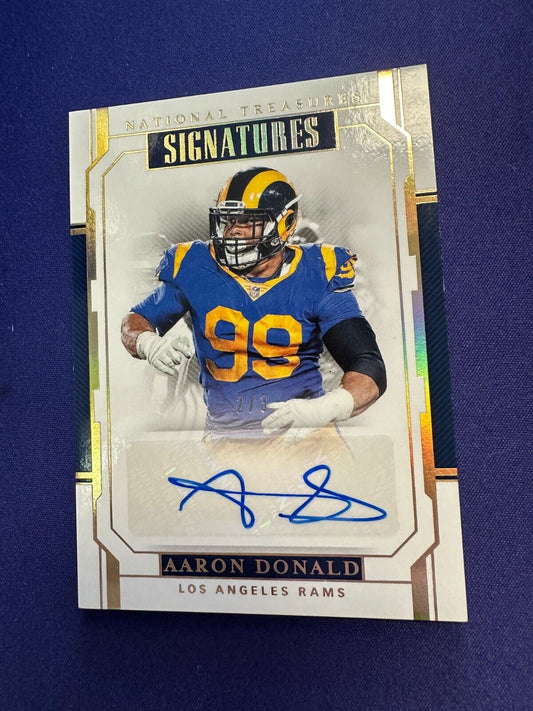 Aaron Donald National Treasures Signatures AUTO /3 2018 NT