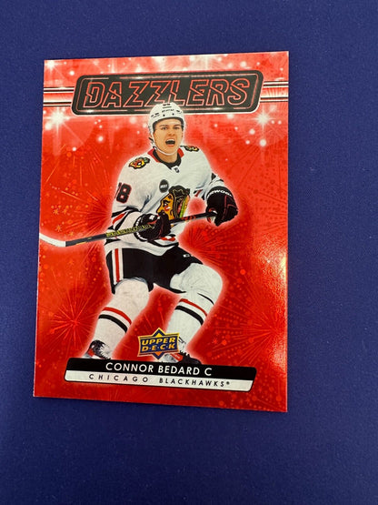 Connor Bedard Red Dazzler Rookie RC 2023-24 Upper Deck Series 2