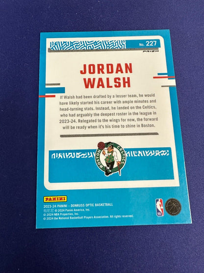 Jordan Walsh Rated Rookie HOLO RC 2023-24 Donruss Optic