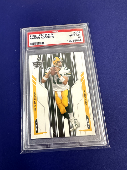 Aaron Rodgers RC /799 PSA 10 2005 Leaf Rookies and Stars