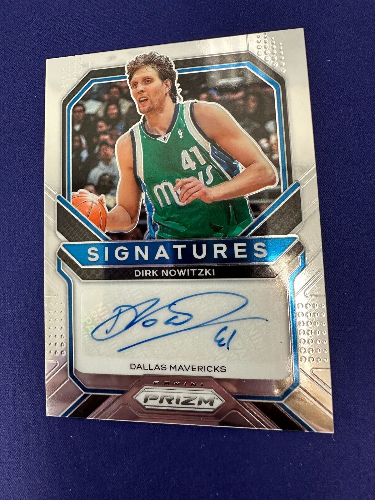 Dirk Nowitzki Prizm Signatures AUTO 2020-21 Panini Prizm