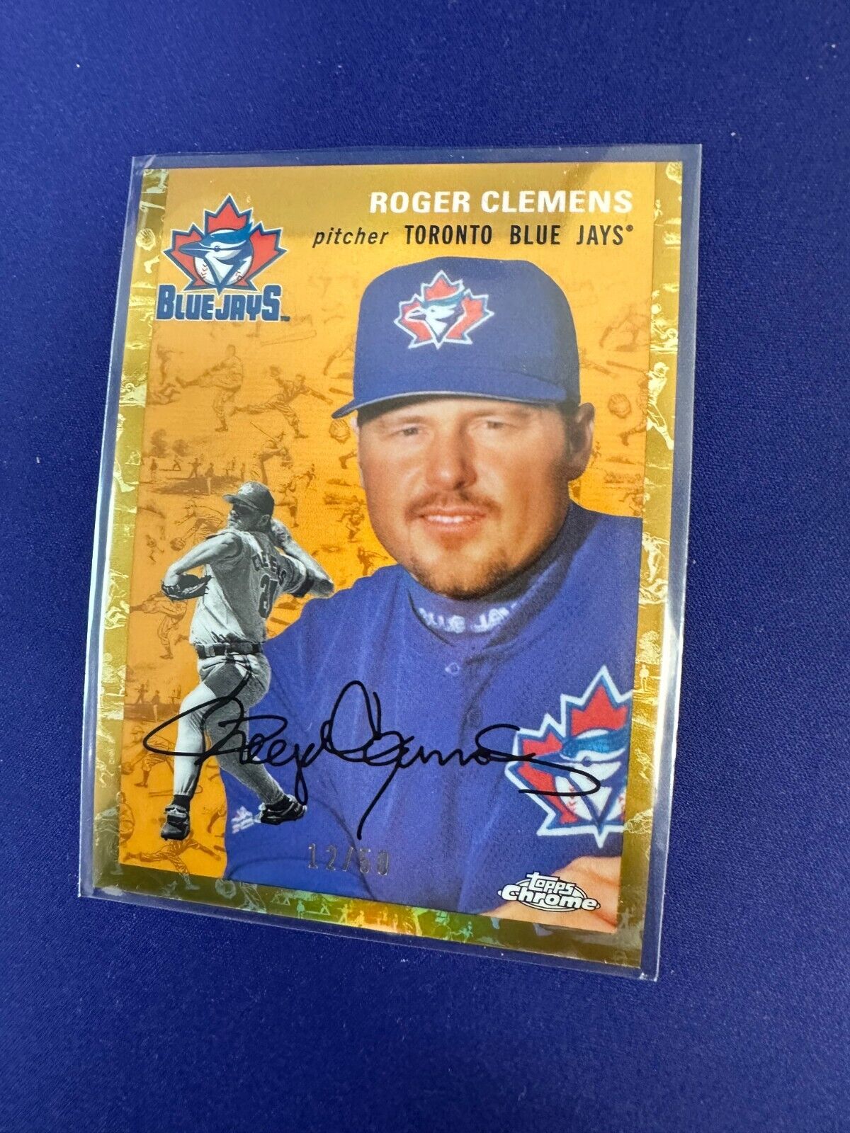 Roger Clemens Gold Toile /50 2023 Topps Chrome Platinum Anniversary