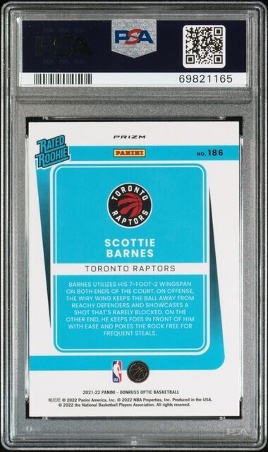 Scottie Barnes Red Mojo Choice RC PSA 8 2021-22 Prizm