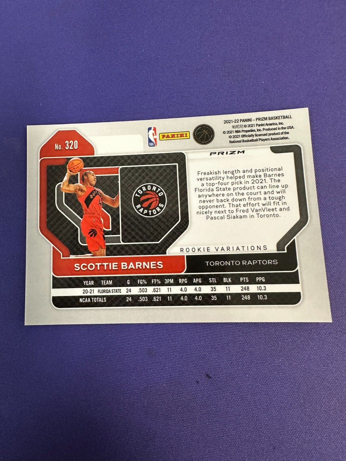 Scottie Barnes RC Variation Disco 2021-22 Prizm