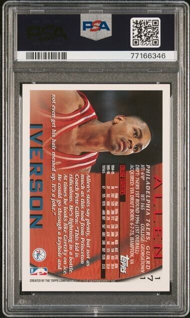 Allen Iverson RC PSA 8 1996-97 Topps