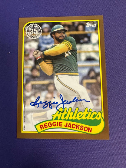 Reggie Jackson On-Card AUTO Gold /50 35th Anniversary 2024 Topps