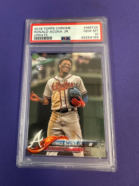 Ronald Acuna Jr PSA 10 RC 2018 Topps Chrome Update