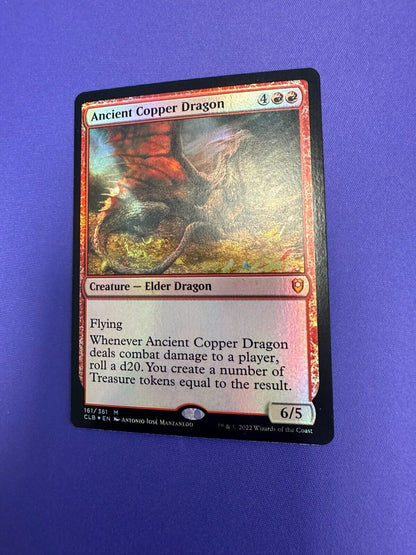 Ancient Copper Dragon FOIL Commander Legends Battle for Baldur's Gate