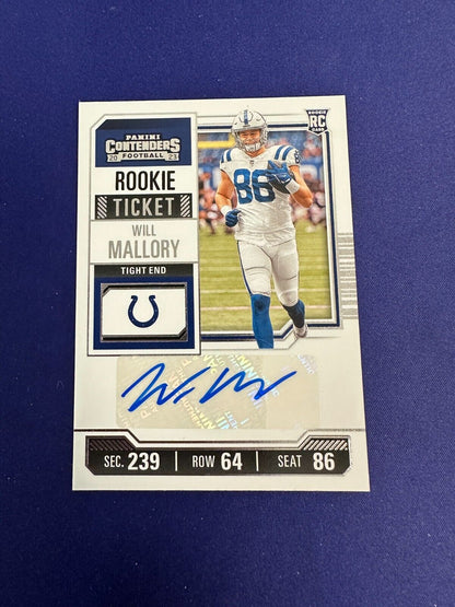 Will Mallory Rookie Ticket AUTO RC 2023 Contenders