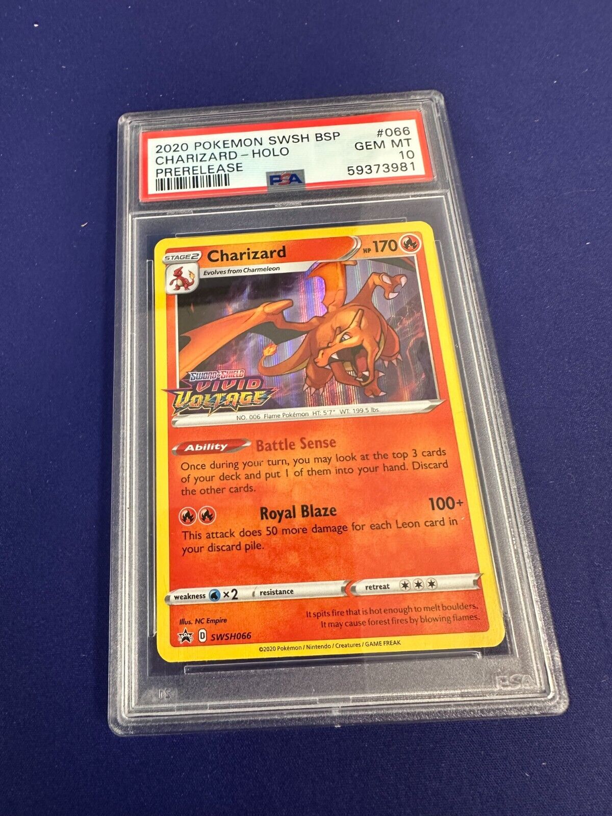 Charizard Holo Prerelease PSA 10 Pokemon SWSH Black Star Promo 2020