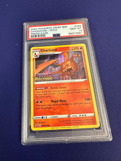 Charizard Holo Prerelease PSA 10 Pokemon SWSH Black Star Promo 2020