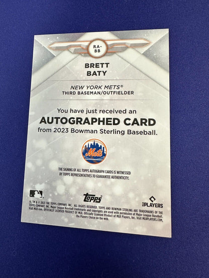 Brett Baty GOLD /50 AUTO RC 2023 Bowman Sterling