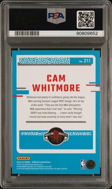 Cam Whitmore RC /149 Holo Laser PSA 9 2023-24 Donruss