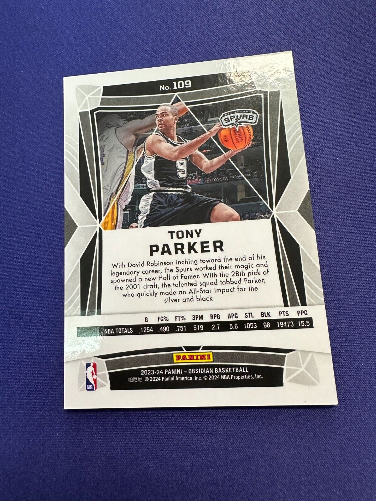 Tony Parker Pink Pulsar SSP 2023-24 Obsidian