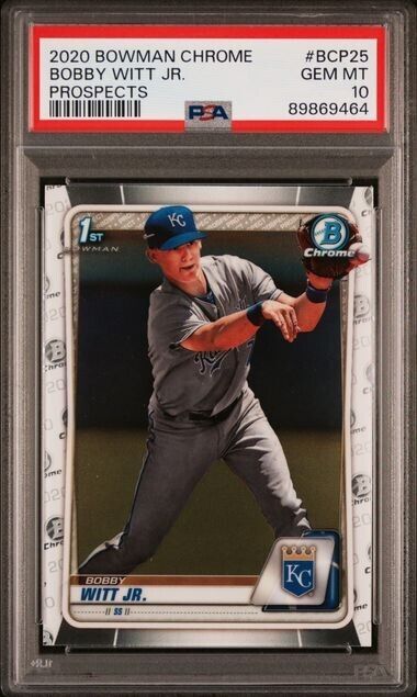 Bobby Witt Jr 1st Bowman RC PSA 10 2020 Bowman Chrome