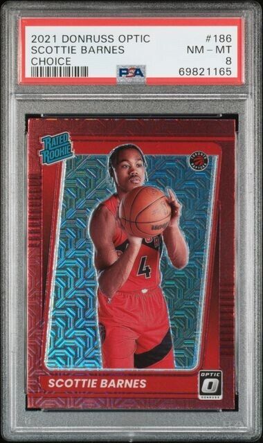 Scottie Barnes Red Mojo Choice RC PSA 8 2021-22 Prizm