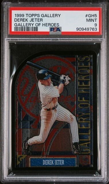 Derek Jeter Gallery of Heroes Acetate Die Cut #GH5 PSA 9 1999 Topps Gallery