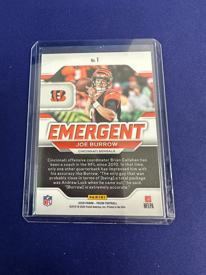 Joe Burrow Emergent RC 2020 Panini Prizm