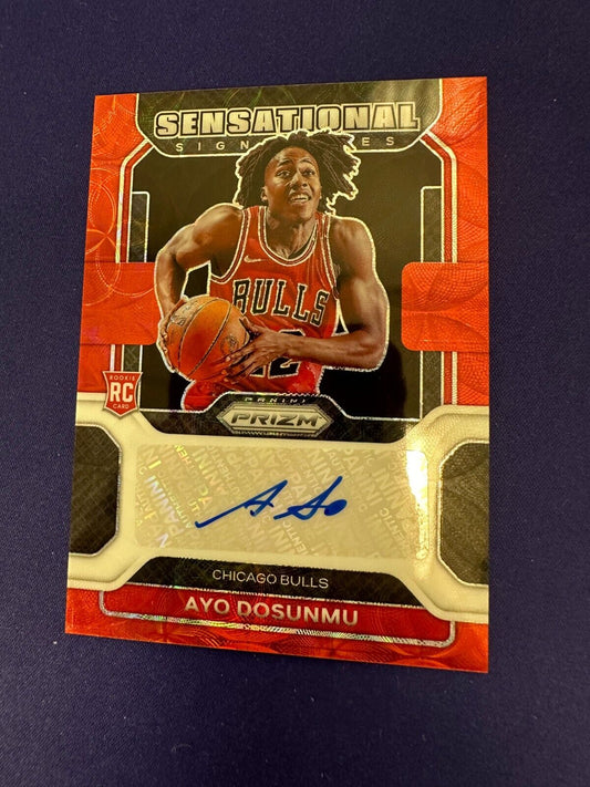 Ayo Dosunmu RED CHOICE AUTO Sensational Signatures RC 2021-22 Prizm