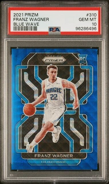 Franz Wagner Blue Wave PSA 10 RC 2021-22 Prizm