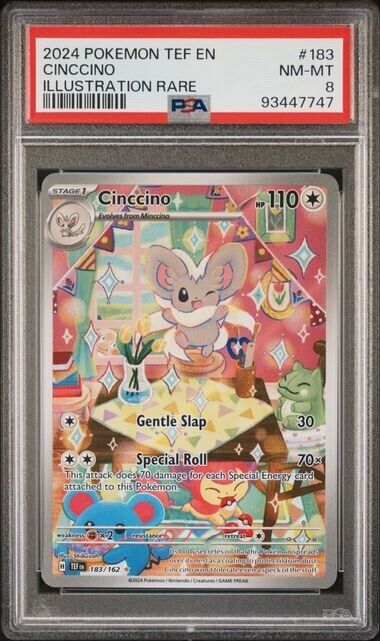 Cinccino Illustration Rare PSA 8 2024 Pokemon Temporal Forces