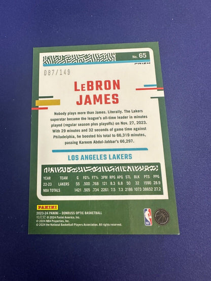 LeBron James Lime Green /149 2023-24 Optic