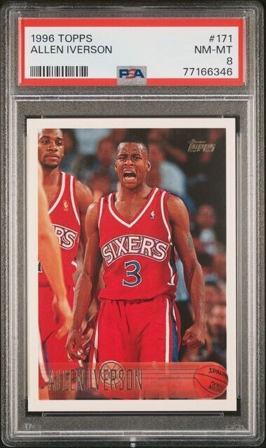 Allen Iverson RC PSA 8 1996-97 Topps