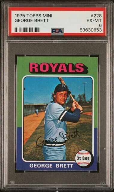 George Brett MINI RC PSA 6 1975 Topps