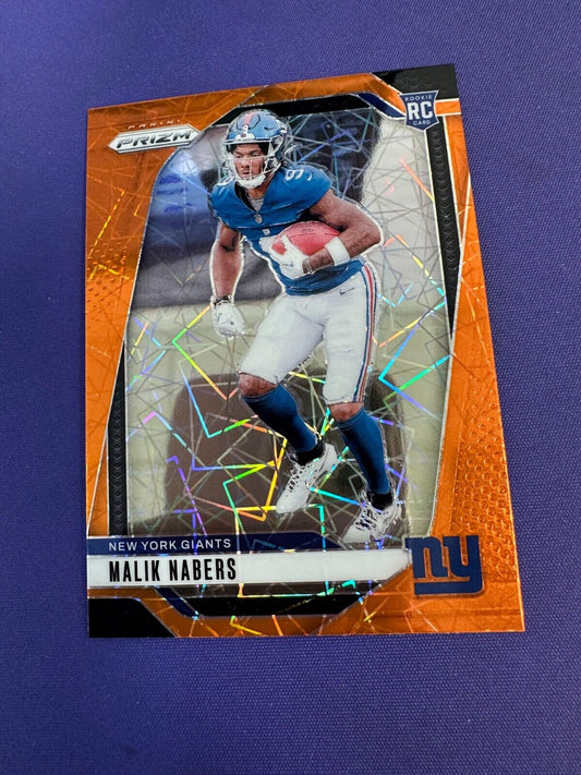 Malik Nabers Orange Laser RC 2024 Prizm