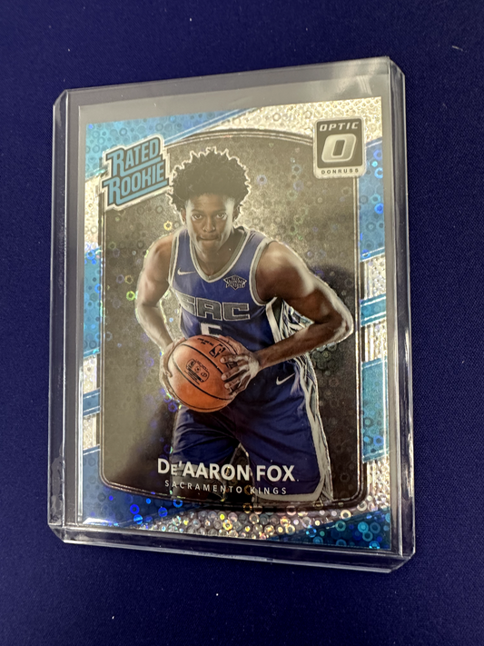 De'Aaron Fox Disco Prizm RC 2017-18 Donruss Optic