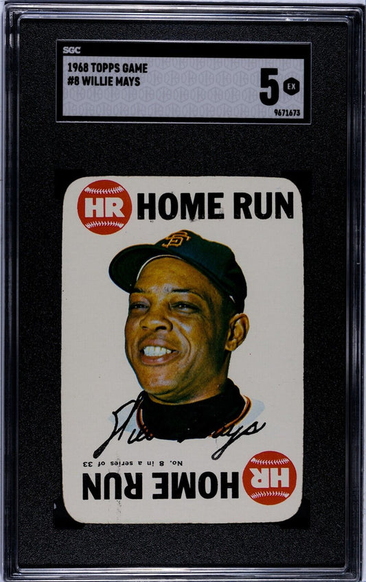 Willie Mays SGC 5 1968 Topps Game (B)