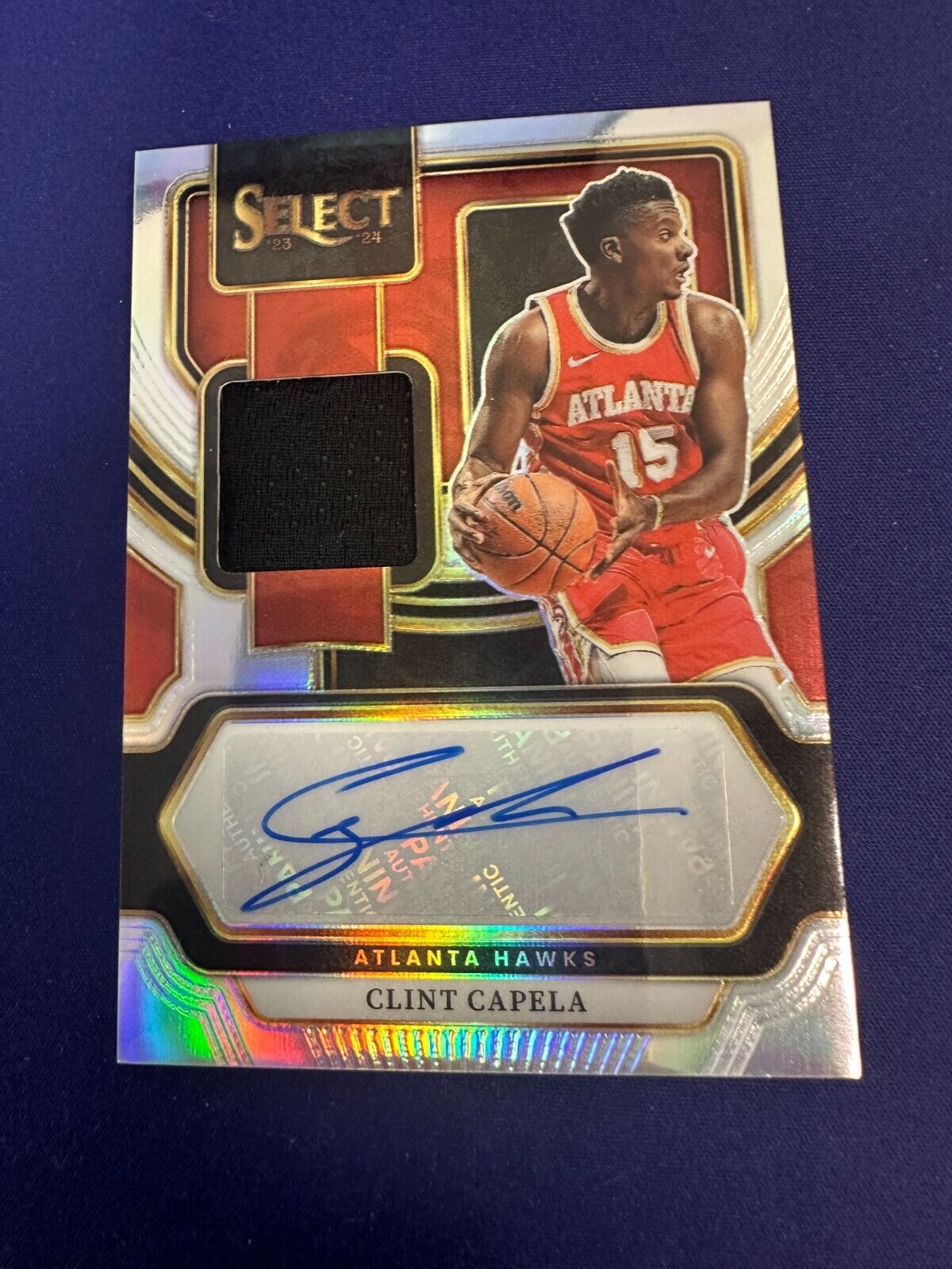 Clint Capela Game Worn Patch AUTO /199 2023-24 Select