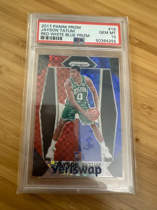 Jayson Tatum Red White Blue Prizm PSA 10 RC 2017-18 Prizm