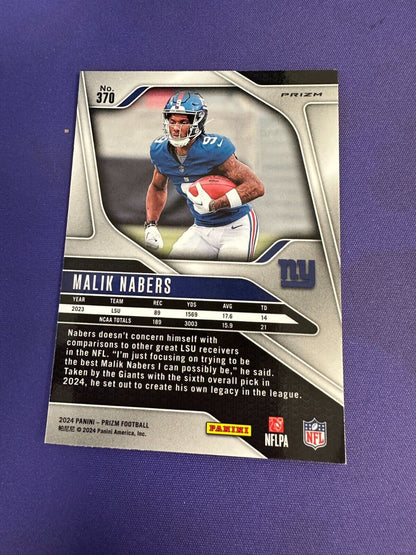 Malik Nabers Orange Laser RC 2024 Prizm