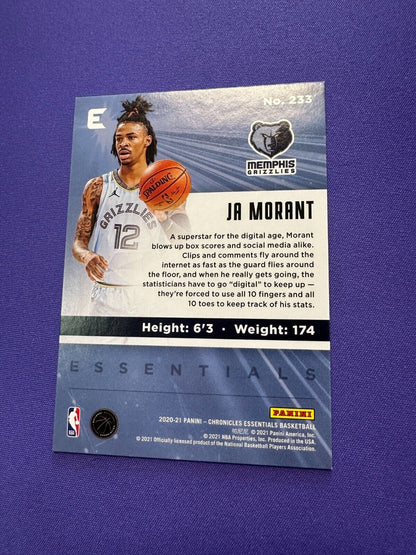 Ja Morant Purple /49 2020-21 Panini Chronicles Essentials