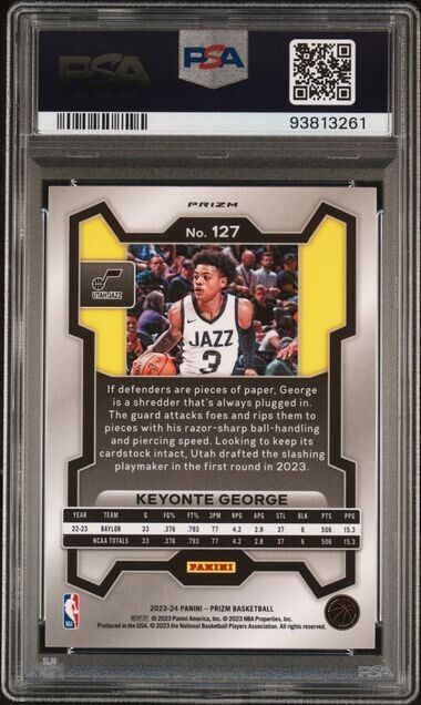 Keyonte George Silver Prizm PSA 10 RC 2023-24 Prizm